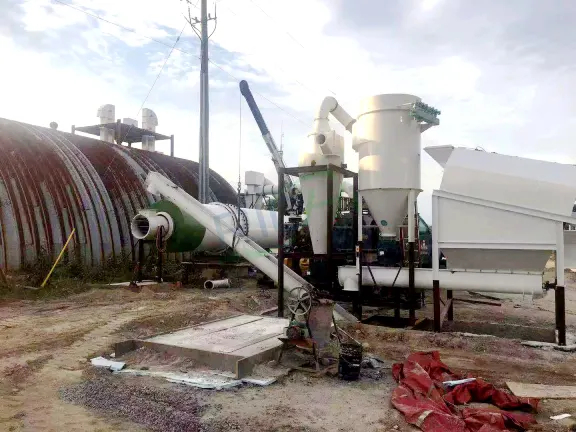 3-5 t/h organic fertilizer pellet production line processing cow manure
