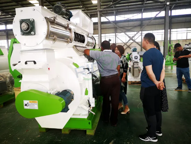 customer inspect organic fertilizer production line for cow manure recycling